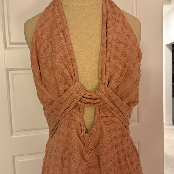 Free People Backless Halter Dress in Rust - Picture 6 of 6